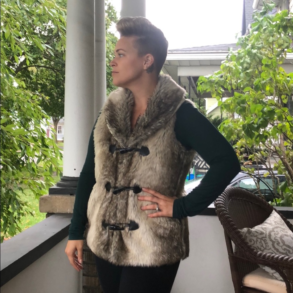 Faux fur vest